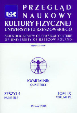 Przegląd Naukowy Kultury Fizycznej (tom 9 zeszyt 4) Uniwersytetu Rzeszowskiego